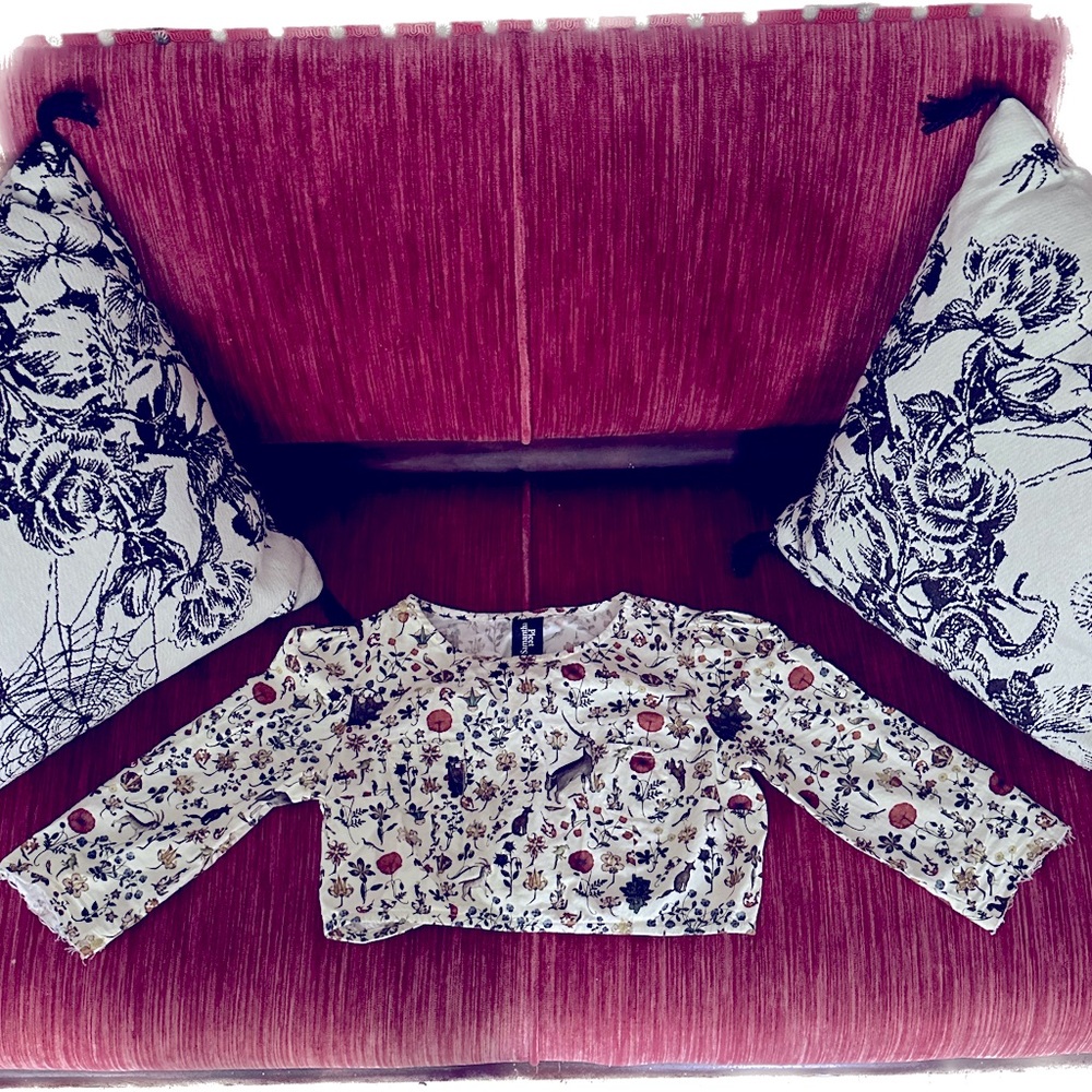 Samantha Pleet illuminated crop top in ivory